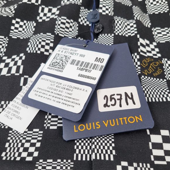 Louis Vuitton Men's Classic Black & White Distorted Damier Shirt - Picture 14 of 15